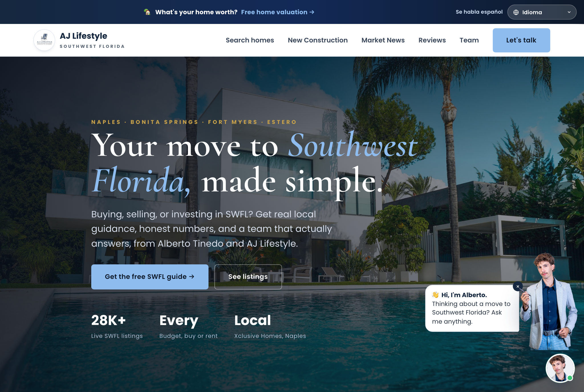 A live Southwest Florida agent website powered by the MLS